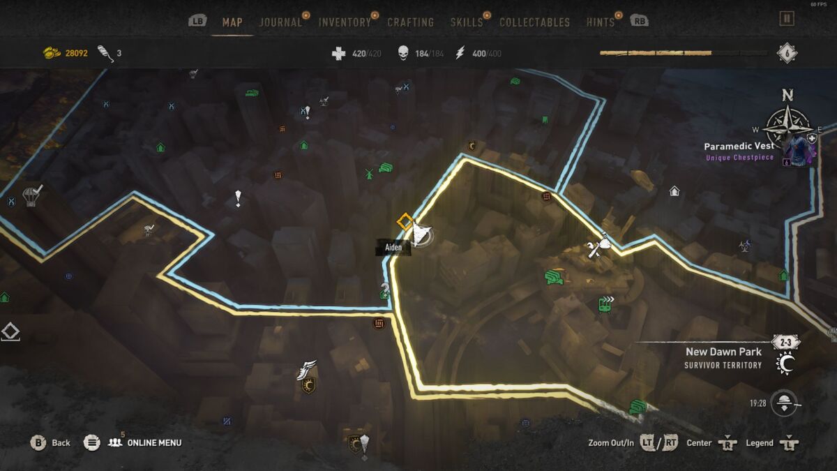 New Dawn Park Inhibitor Location