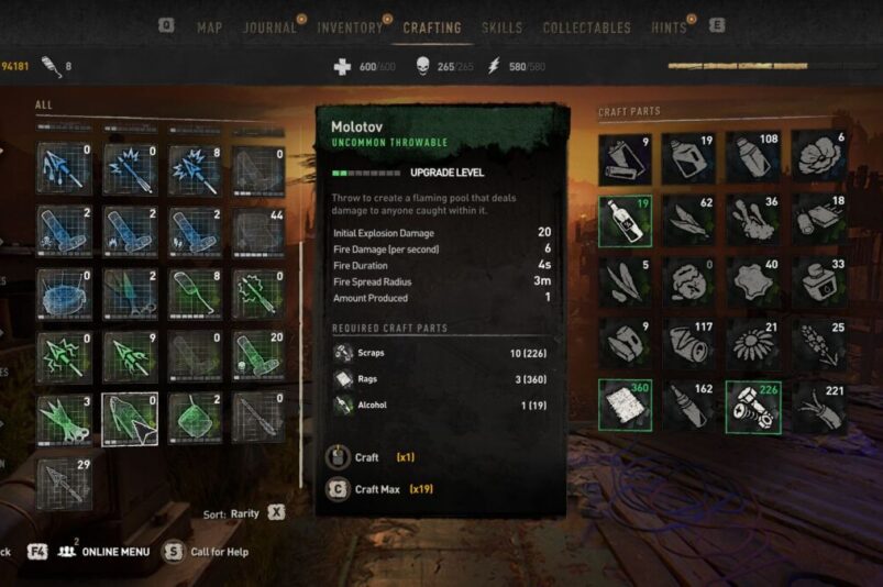 Dying Light 2 Molotovs