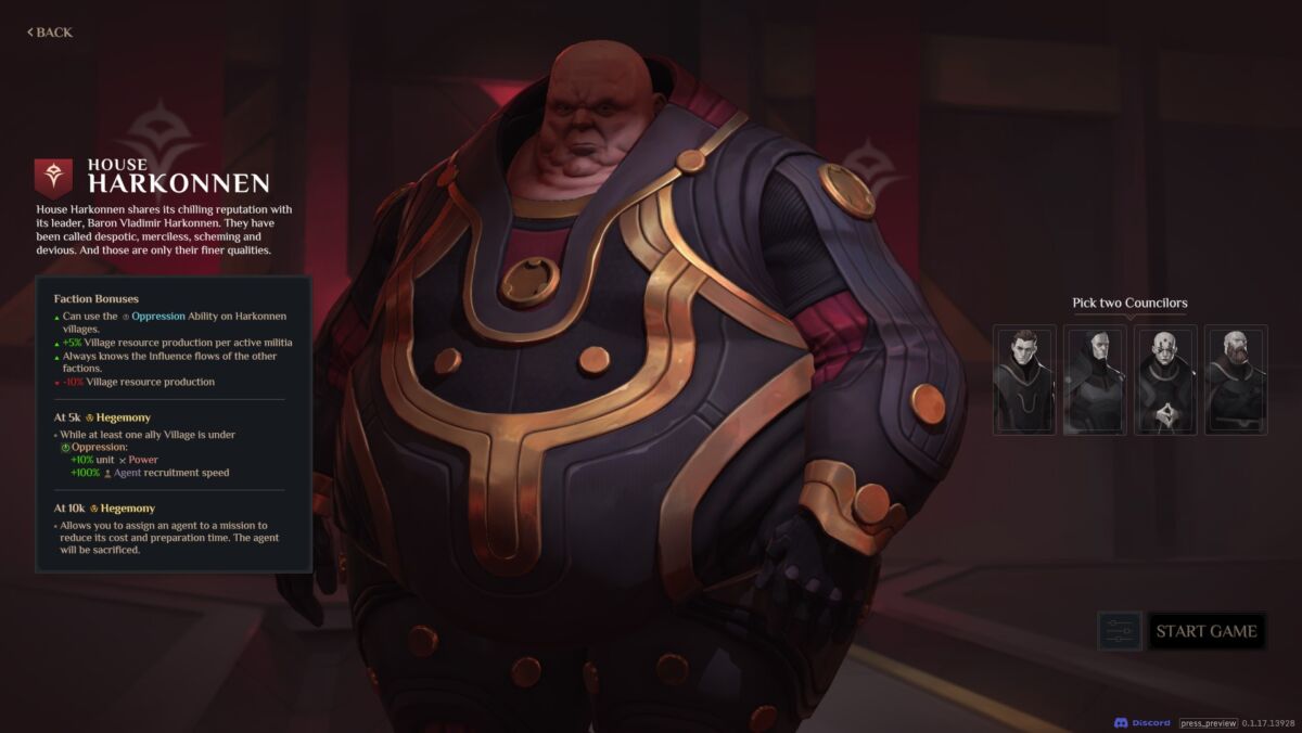 Dune Spice Wars House Harkonnen Faction Guide Cultured Vultures