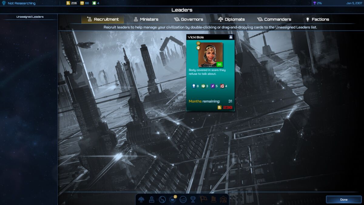 Leaders Management Screen