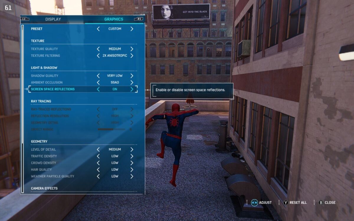 Spider Man Steam Deck settings