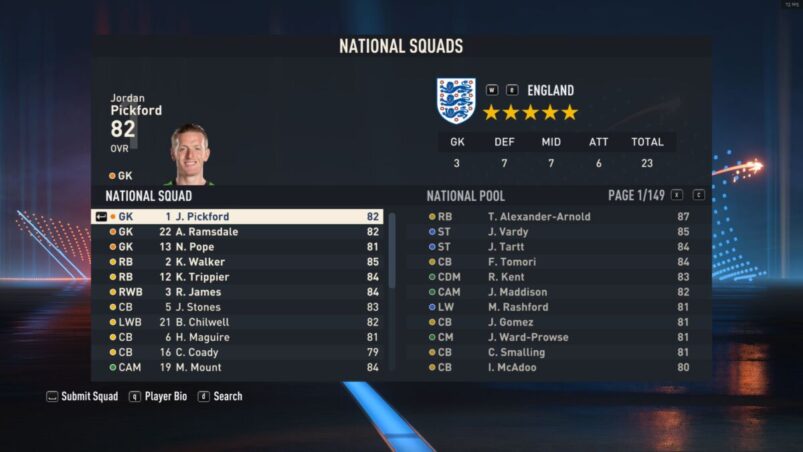 FIFA 23 national team squads