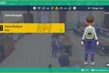 Scarlet and Violet remove backpack