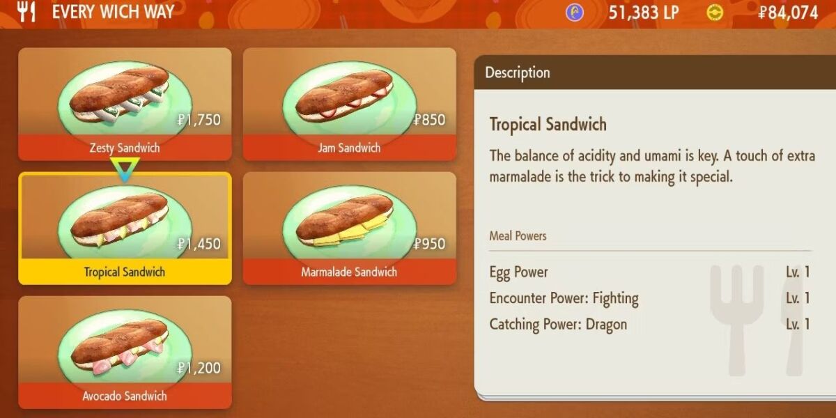 Pokemon Sandwich Recipes