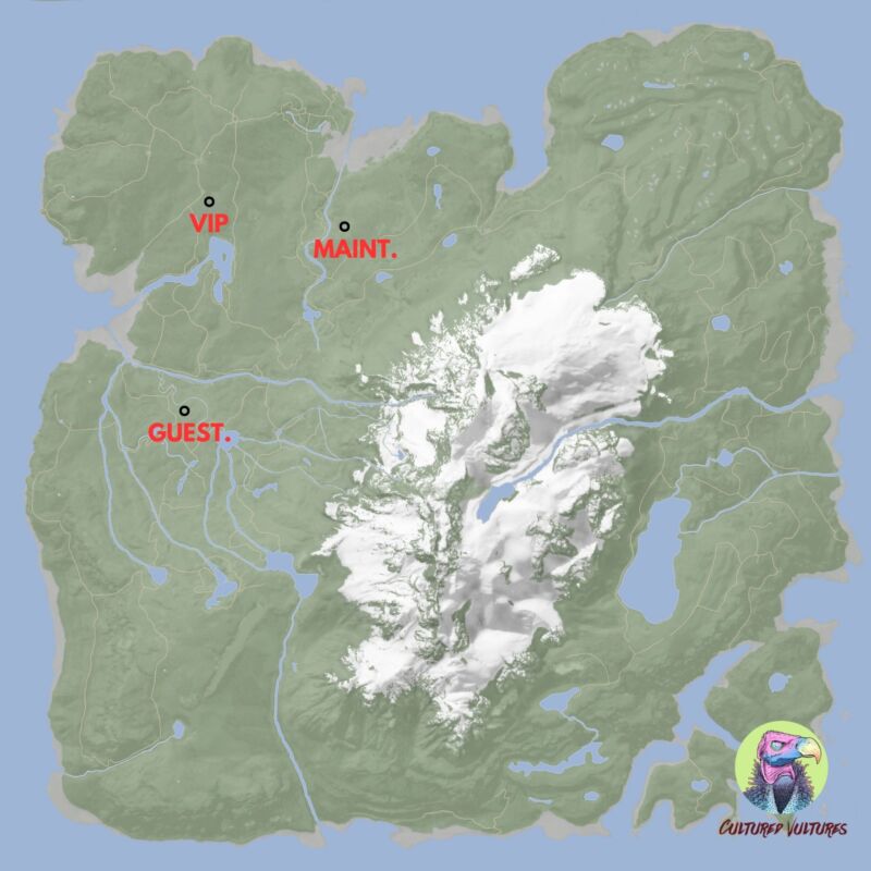 Sons of the Forest keycard map