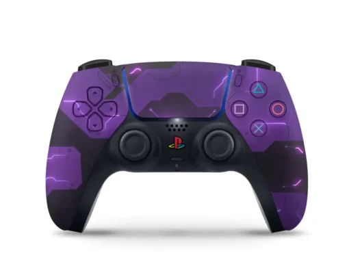 Futuristic Purple Gamer PS5 Controller Skin