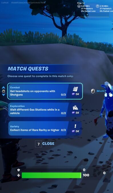 Fortnite match quests